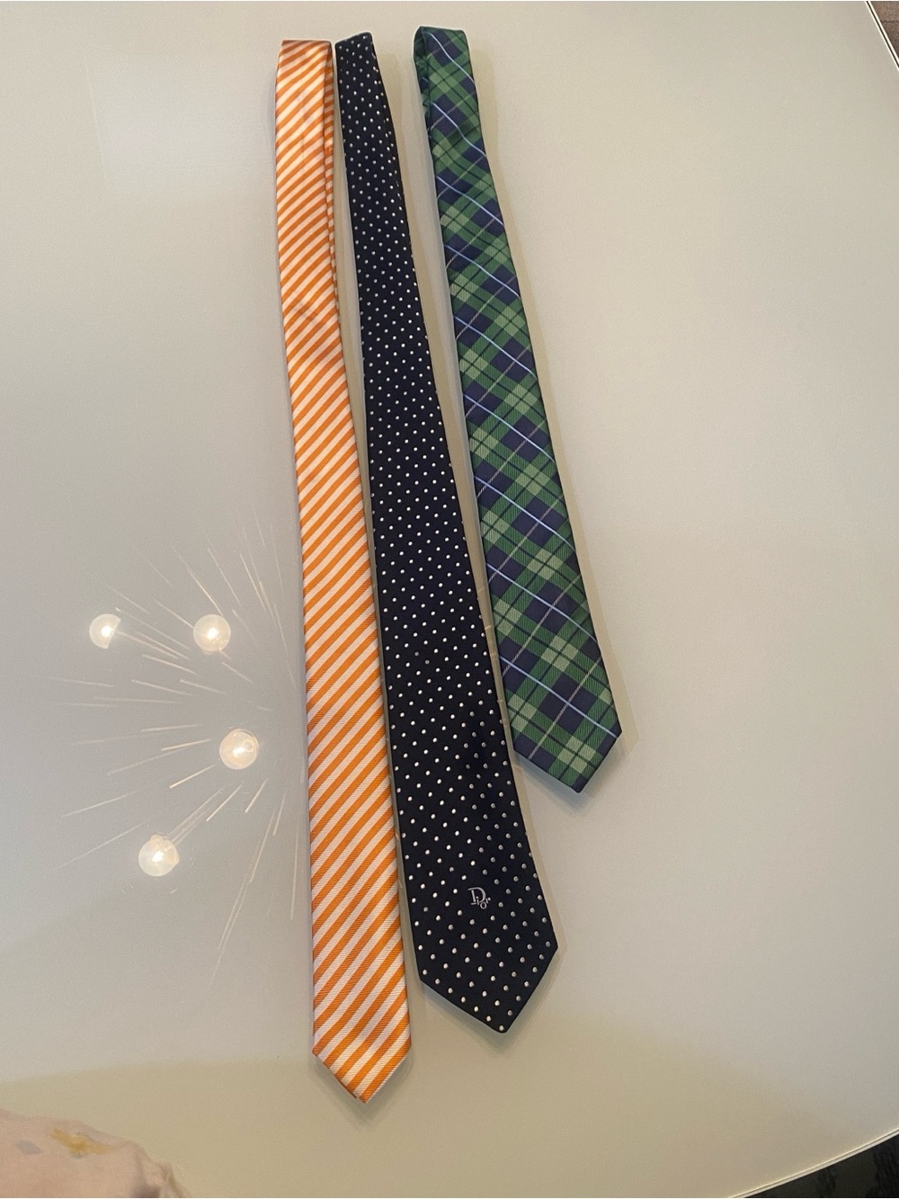 Bundle of 3 Men's & Boy's Ties Christian Dior Polka Dot Chaps Plaid R Classics